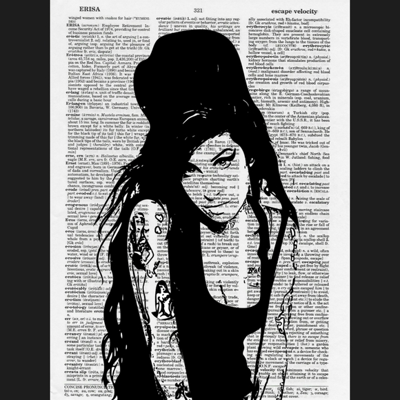 Amy Winehouse Music Vintage Dictionary Art Print - Picture 4 of 4